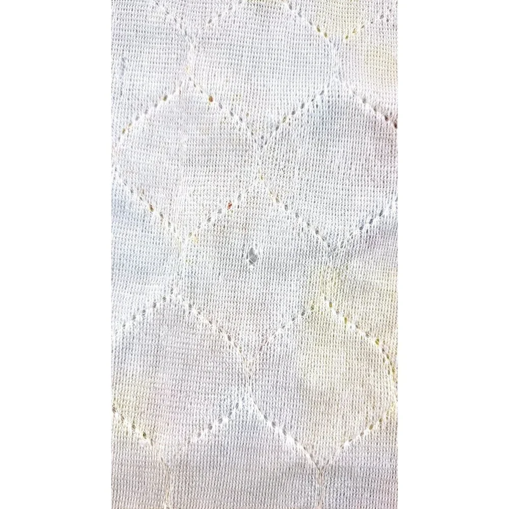 Vintage Patchwork Print Baby Quilt Child Yellow Little Lil Shavers 1970 Satin - Picture 13 of 13